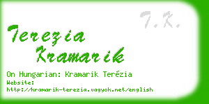 terezia kramarik business card